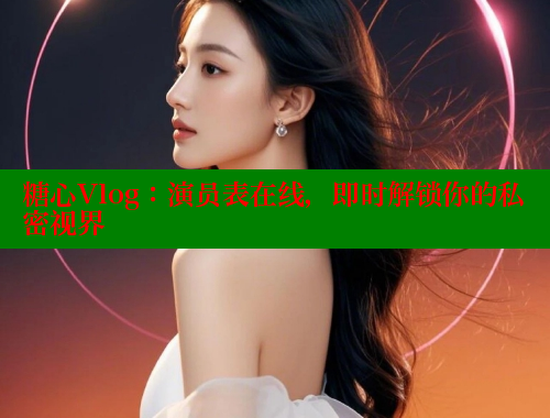 糖心Vlog：演员表在线，即时解锁你的私密视界